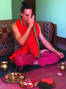 Whitney practicing Tantric Ritual