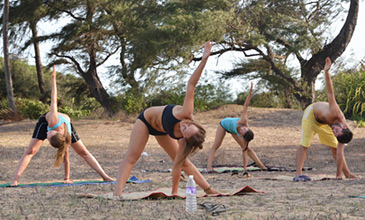 Vyāyāma (supportive practice) on Galgibaga Beach